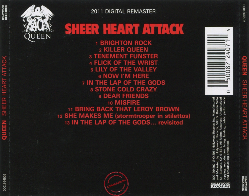 Audio CD: Queen (1974) Sheer Heart Attack