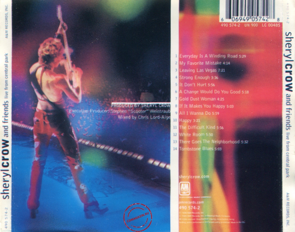 Audio CD: Sheryl Crow (1999) Live From Central Park Audio CD: Sheryl Crow (1999) Live From Central Park
