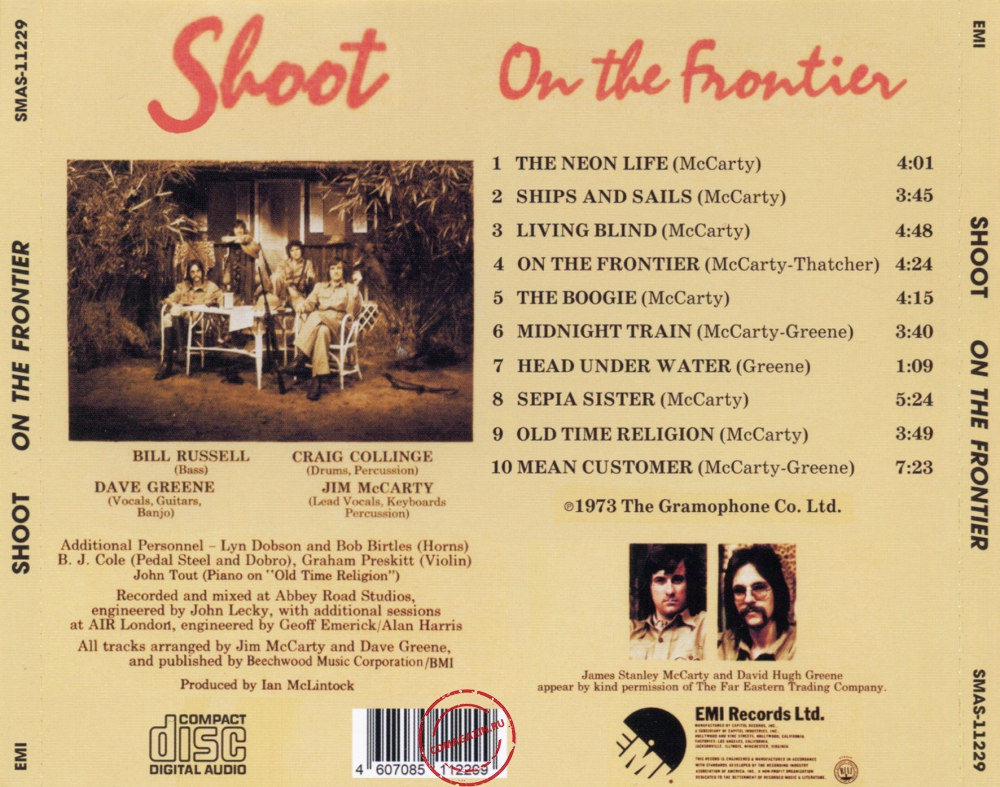 Audio CD: Shoot (1973) On The Frontier