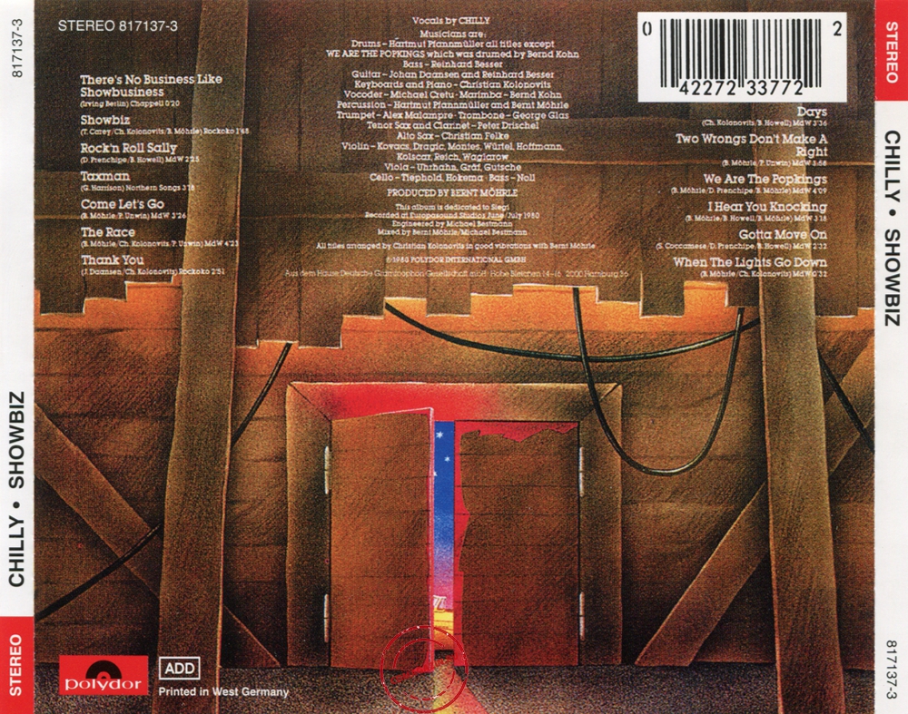Audio CD: Chilly (1980) Showbiz Audio CD: Chilly (1980) Showbiz