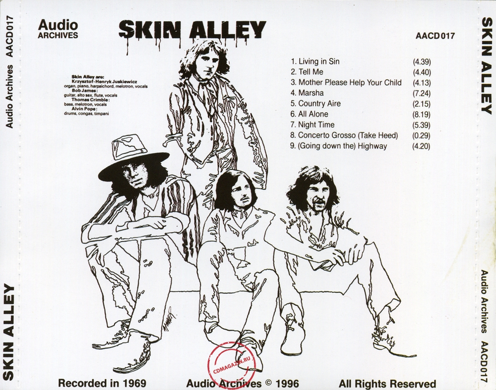 Audio CD: Skin Alley (1969) Skin Alley Audio CD: Skin Alley (1969) Skin Alley