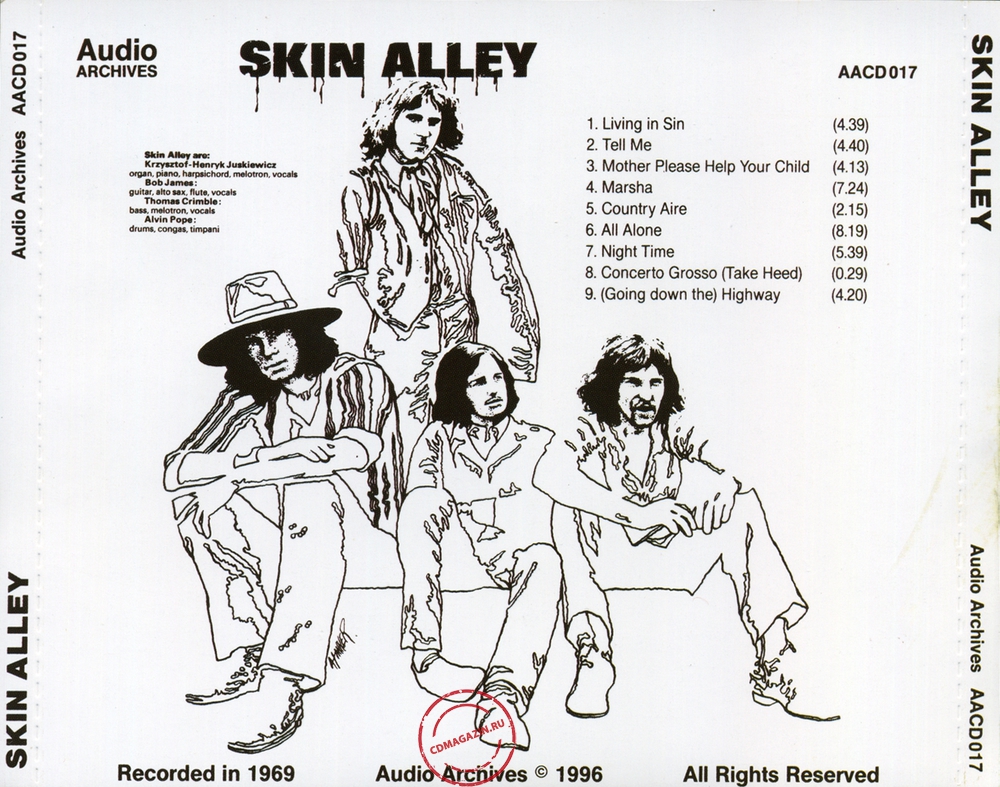 Audio CD: Skin Alley (1969) Skin Alley