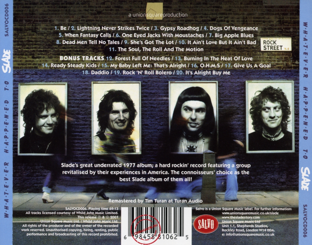 Audio CD: Slade (1977) Whatever Happened To Slade Audio CD: Slade (1977) Whatever Happened To Slade