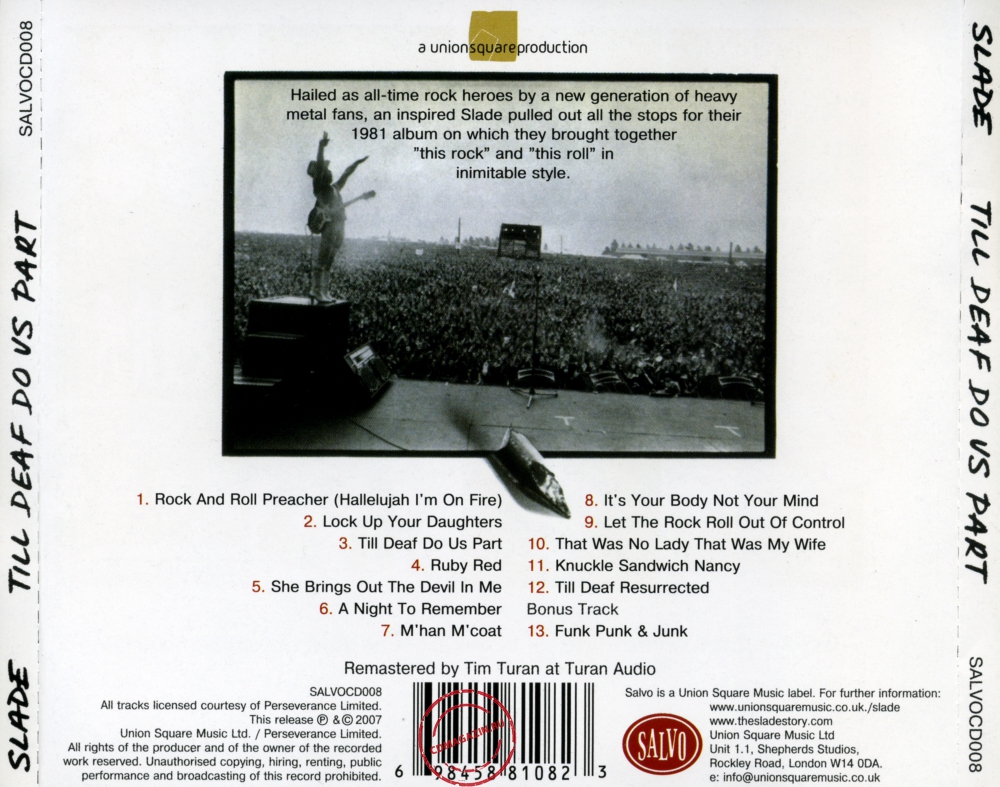 Audio CD: Slade (1981) Till Deaf Do Us Part