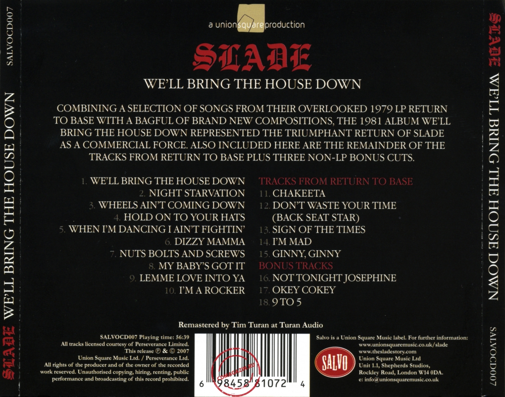 Audio CD: Slade (1981) We'll Bring The House Down Audio CD: Slade (1981) We'll Bring The House Down