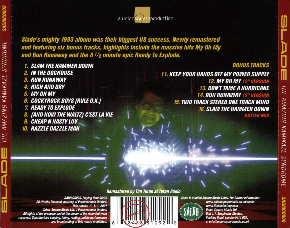 Audio CD: Slade (1983) The Amazing Kamikaze Syndrome Audio CD: Slade (1983) The Amazing Kamikaze Syndrome