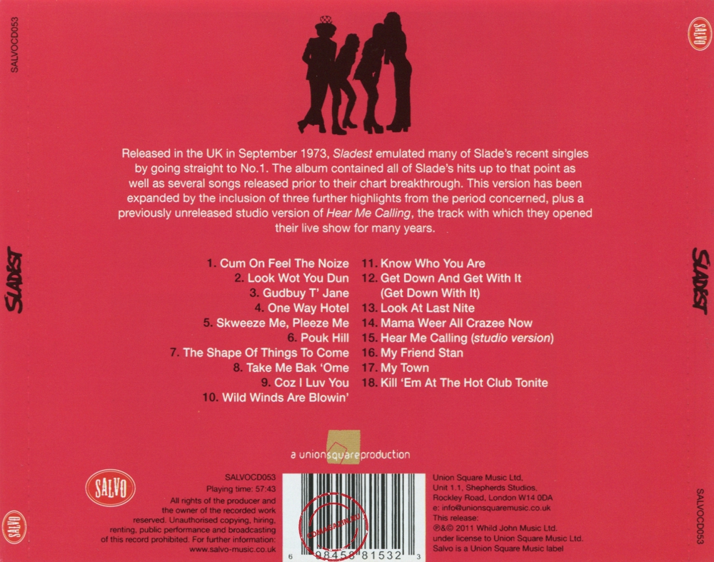 Audio CD: Slade (1973) Sladest Audio CD: Slade (1973) Sladest