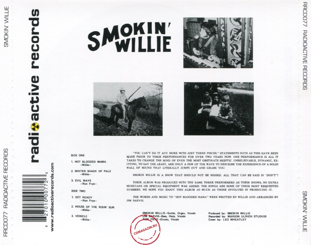Audio CD: Smokin' Willie (1973) Smokin' Willie Audio CD: Smokin' Willie (1973) Smokin' Willie
