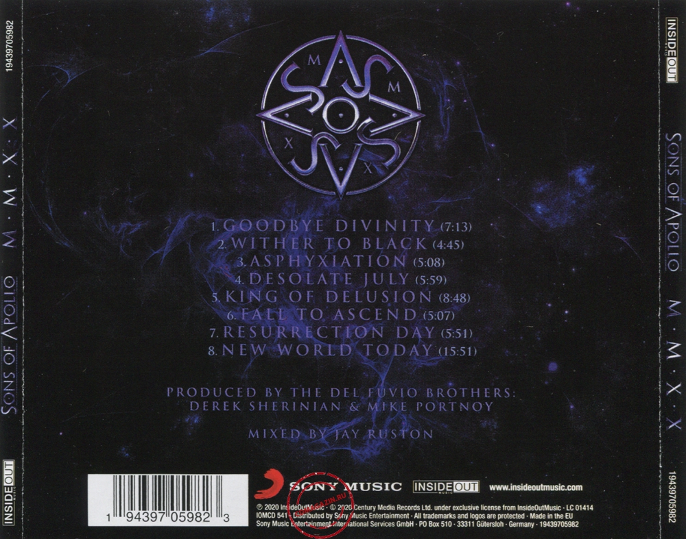 Audio CD: Sons Of Apollo (2020) MMXX Audio CD: Sons Of Apollo (2020) MMXX