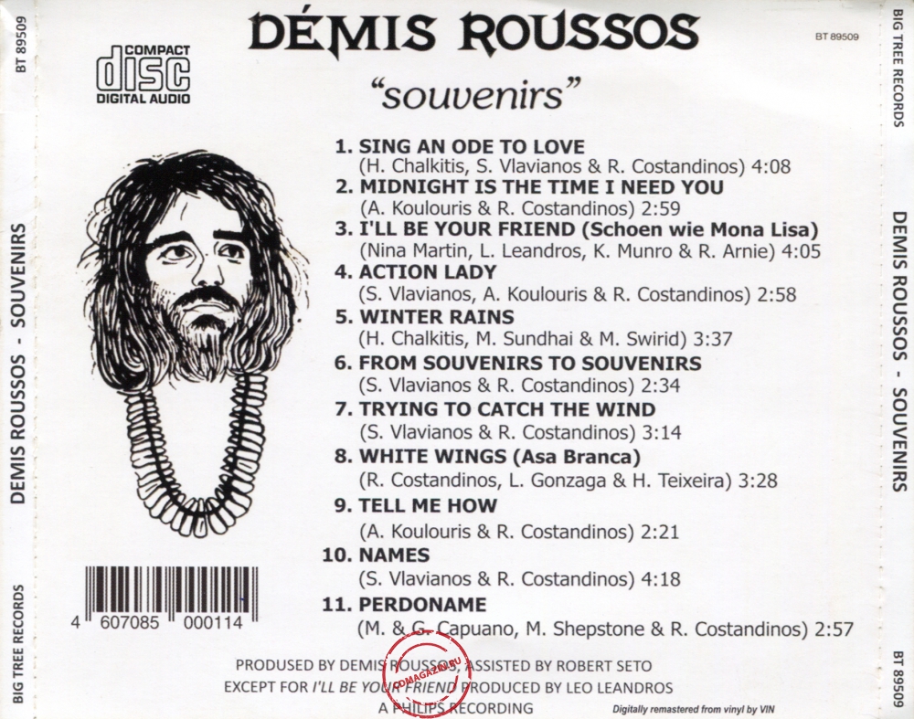 Audio CD: Demis Roussos (1975) Souvenirs