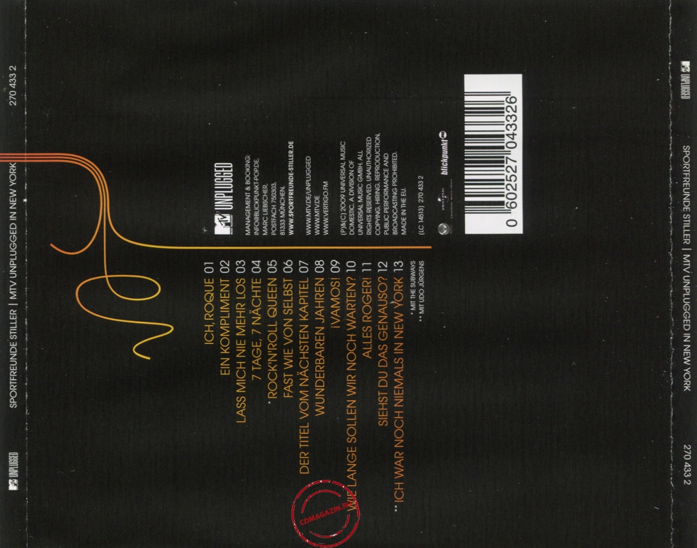 Audio CD: Sportfreunde Stiller (2009) MTV Unplugged In New York Audio CD: Sportfreunde Stiller (2009) MTV Unplugged In New York