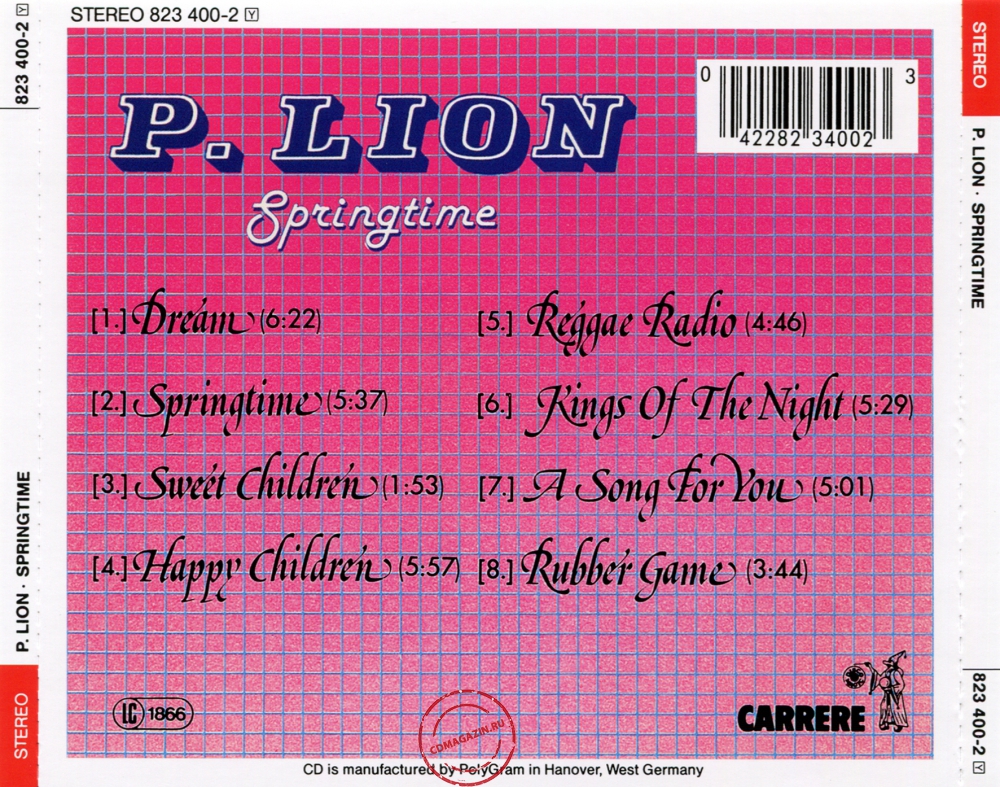 Audio CD: P. Lion (1984) Springtime Audio CD: P. Lion (1984) Springtime