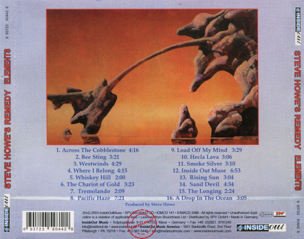 Audio CD: Steve Howe's Remedy (2003) Elements Audio CD: Steve Howe's Remedy (2003) Elements