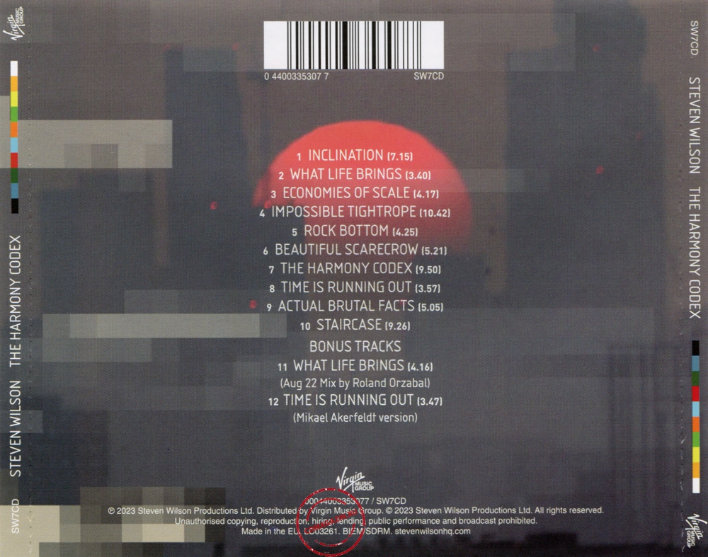 Audio CD: Steven Wilson (2023) The Harmony Codex Audio CD: Steven Wilson (2023) The Harmony Codex