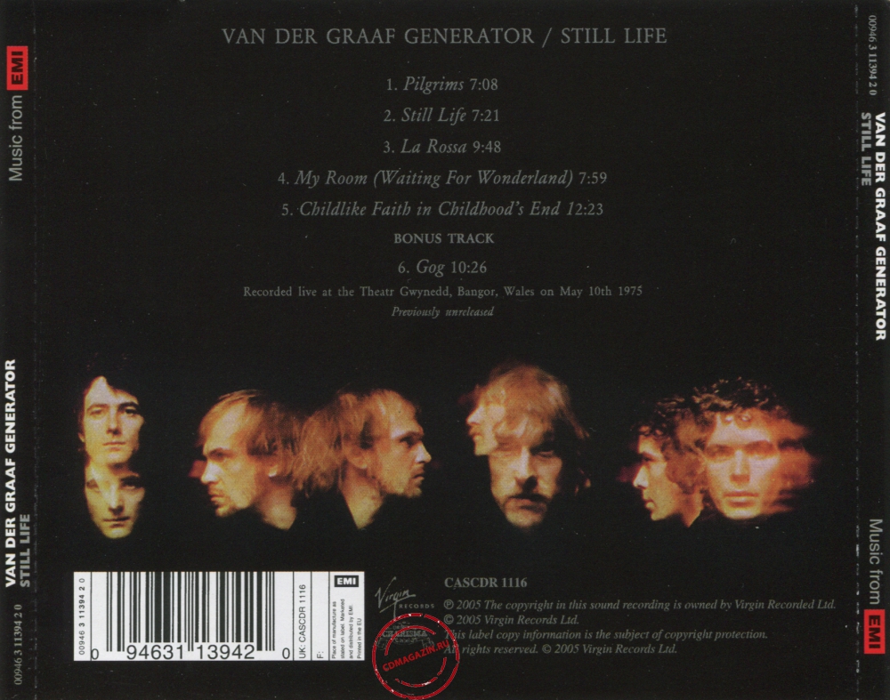 Audio CD: Van Der Graaf Generator (1976) Still Life Audio CD: Van Der Graaf Generator (1976) Still Life