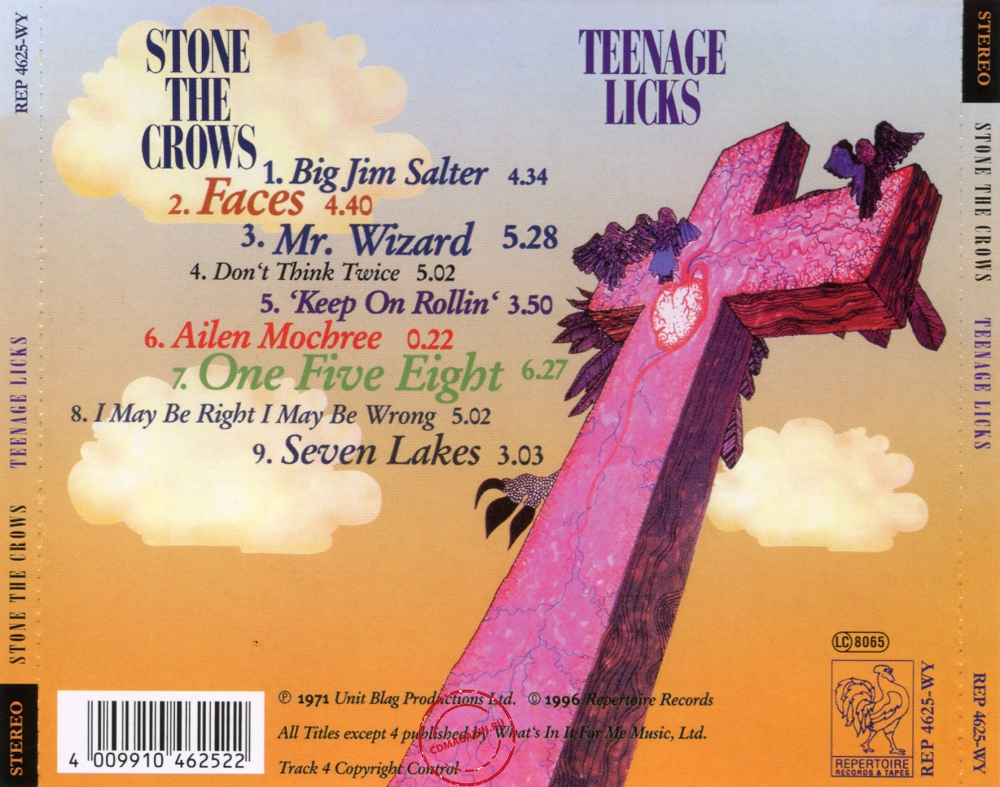 Audio CD: Stone The Crows (1971) Teenage Licks Audio CD: Stone The Crows (1971) Teenage Licks