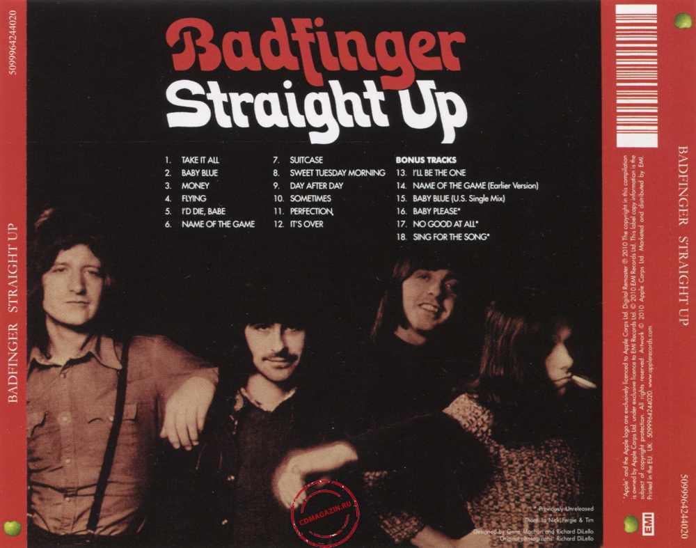 Audio CD: Badfinger (1971) Straight Up