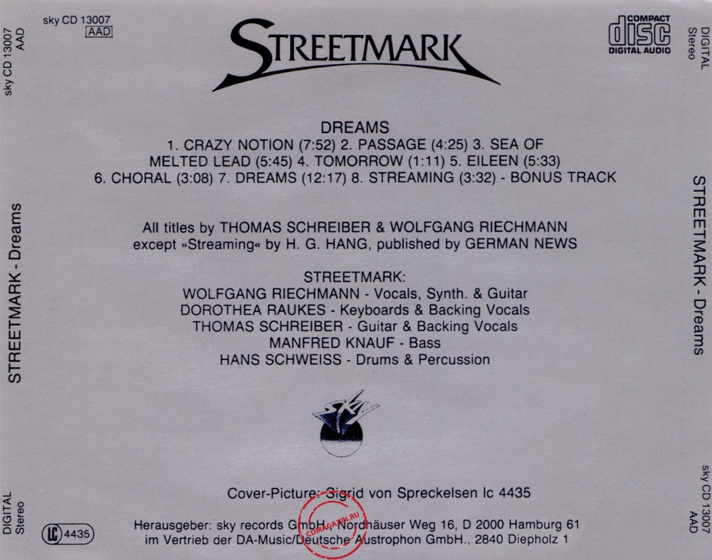 Audio CD: Streetmark (1985) Dreams