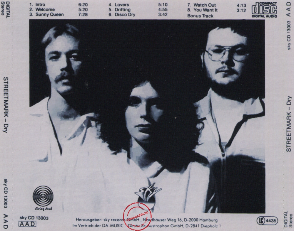 Audio CD: Streetmark (1979) Dry Audio CD: Streetmark (1979) Dry