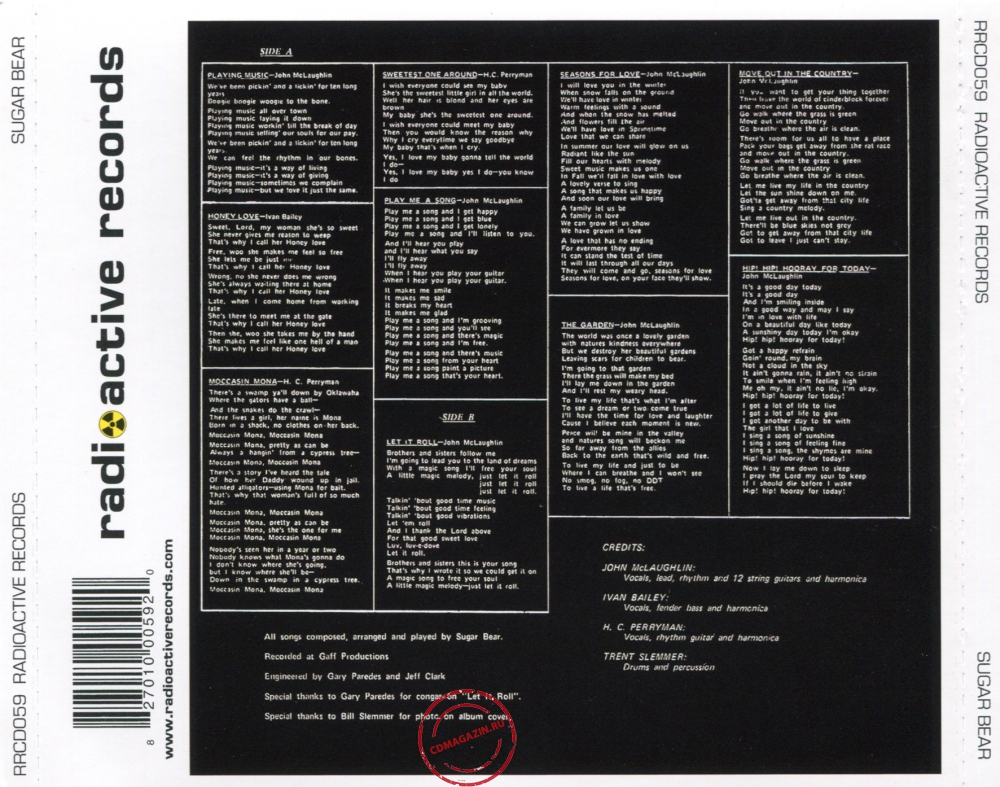 Audio CD: Sugar Bear (7) (1970) Sugar Bear Audio CD: Sugar Bear (7) (1970) Sugar Bear
