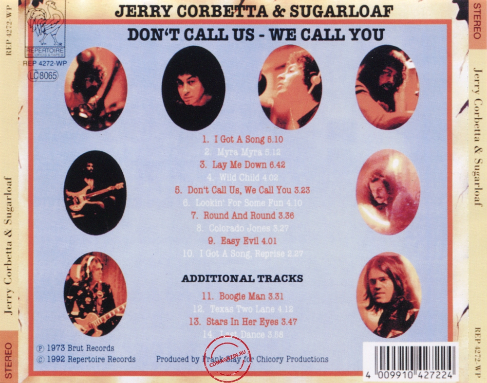 Audio CD: Sugarloaf (1975) Don't Call Us - We'll Call You Audio CD: Sugarloaf (1975) Don't Call Us - We'll Call You