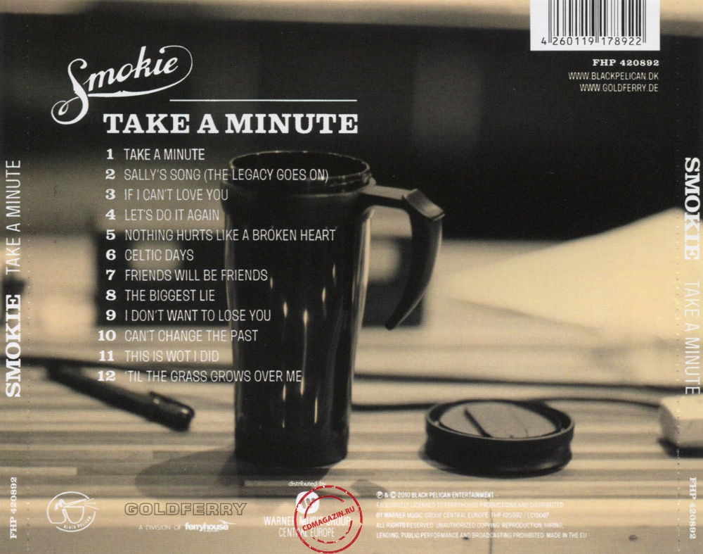Audio CD: Smokie (2010) Take A Minute Audio CD: Smokie (2010) Take A Minute
