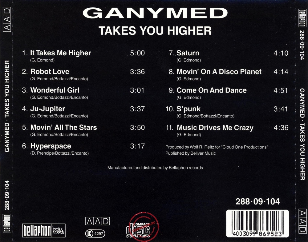 Audio CD: Ganymed (1978) Takes You Higher