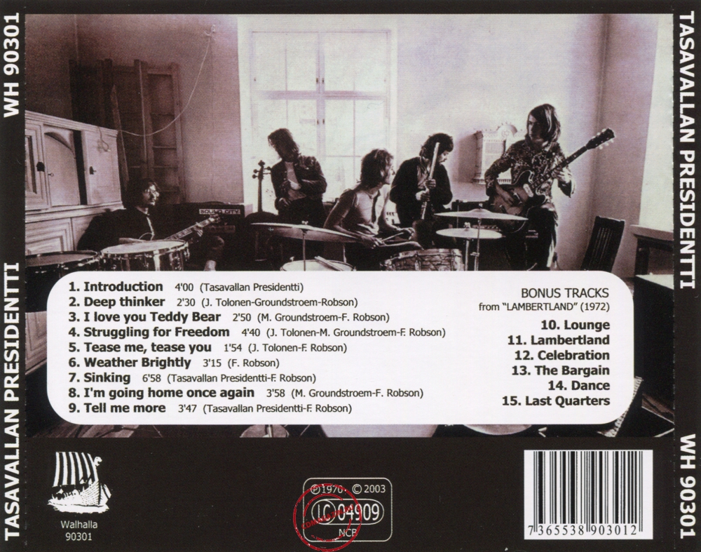 Audio CD: Tasavallan Presidentti (1971) Tasavallan Presidentti Audio CD: Tasavallan Presidentti (1971) Tasavallan Presidentti