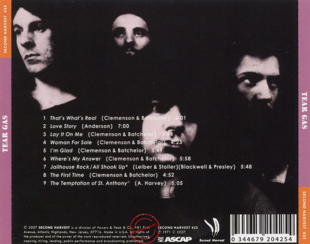 Audio CD: Tear Gas (1971) Tear Gas Audio CD: Tear Gas (1971) Tear Gas
