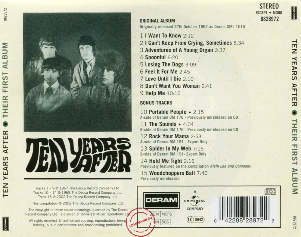 Audio CD: Ten Years After (1967) Ten Years After