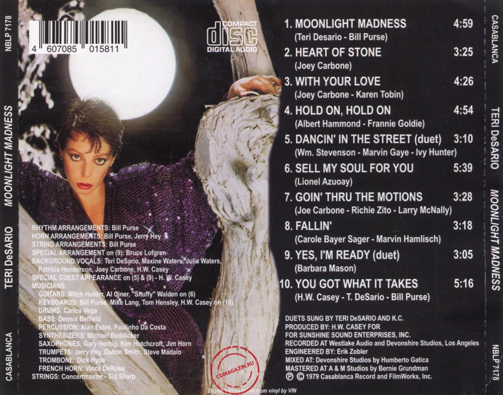 Audio CD: Teri DeSario (1979) Moonlight Madness Audio CD: Teri DeSario (1979) Moonlight Madness