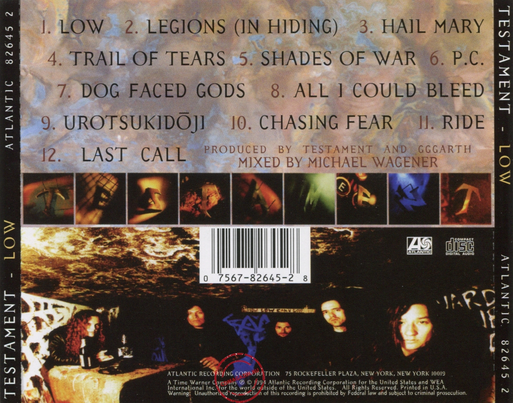 Audio CD: Testament (2) (1994) Low Audio CD: Testament (2) (1994) Low
