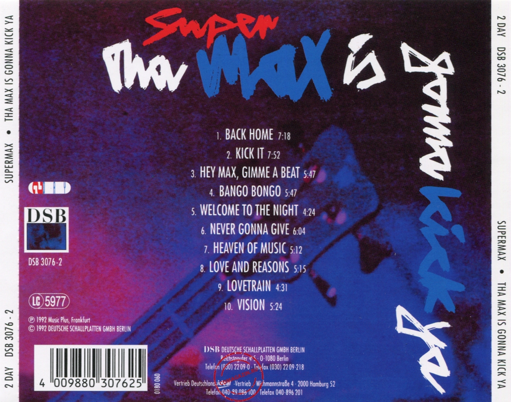 Audio CD: Supermax (1992) Tha Max Is Gonna Kick Ya