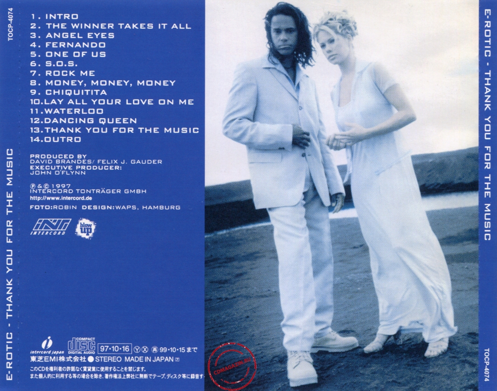 Audio CD: E-Rotic (1997) Thank You For The Music Audio CD: E-Rotic (1997) Thank You For The Music