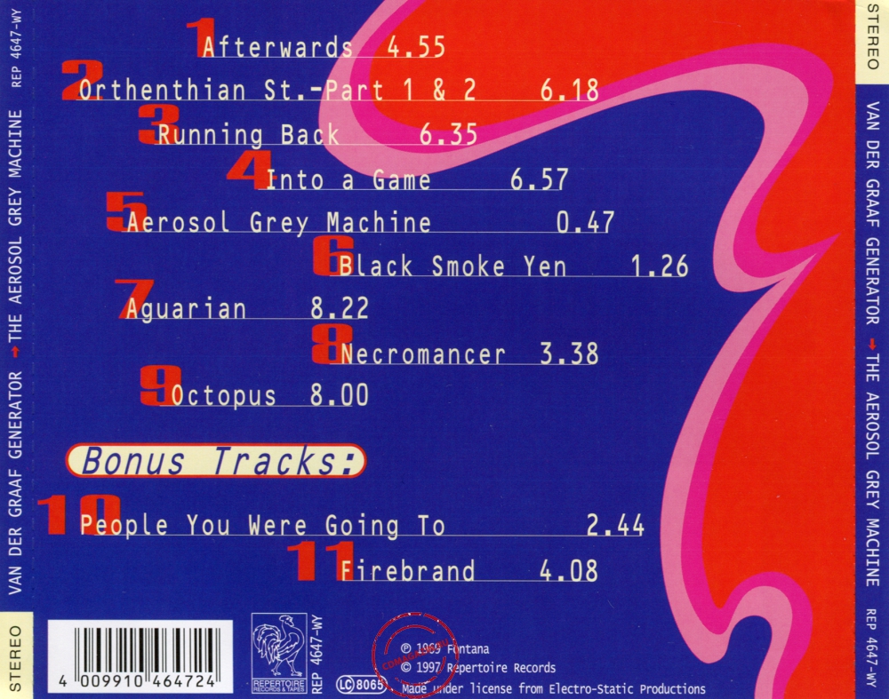 Audio CD: Van Der Graaf Generator (1969) The Aerosol Grey Machine Audio CD: Van Der Graaf Generator (1969) The Aerosol Grey Machine