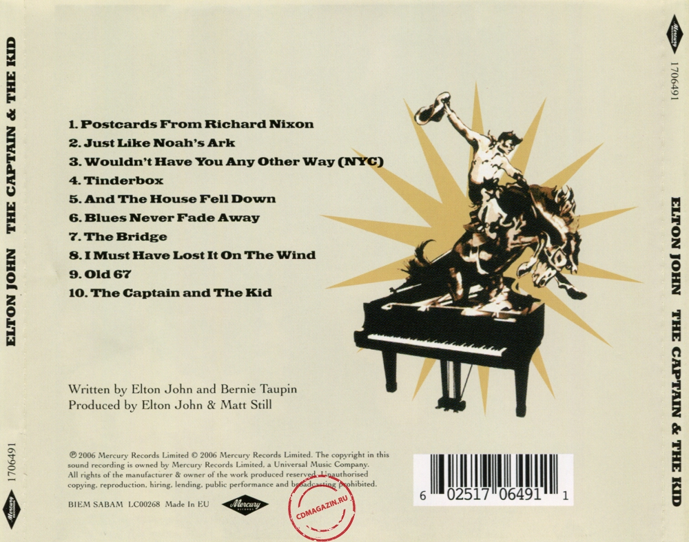 Audio CD: Elton John (2006) The Captain & The Kid Audio CD: Elton John (2006) The Captain & The Kid
