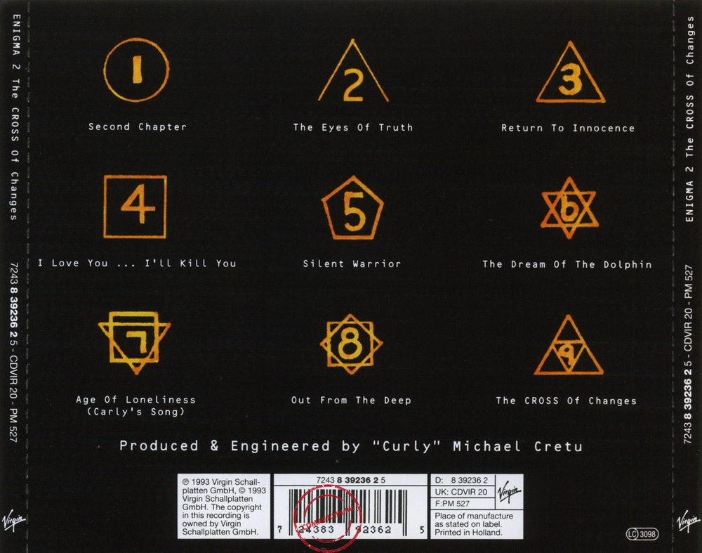 Audio CD: Enigma (1993) The Cross Of Changes