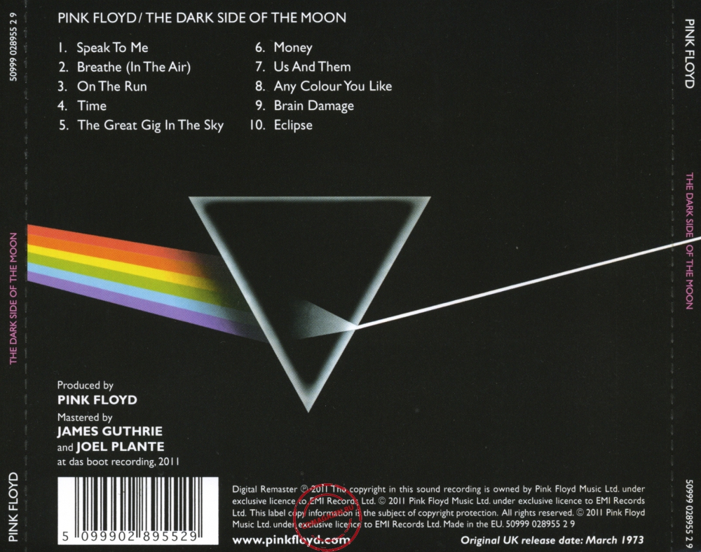 Audio CD: Pink Floyd (1973) The Dark Side Of The Moon Audio CD: Pink Floyd (1973) The Dark Side Of The Moon