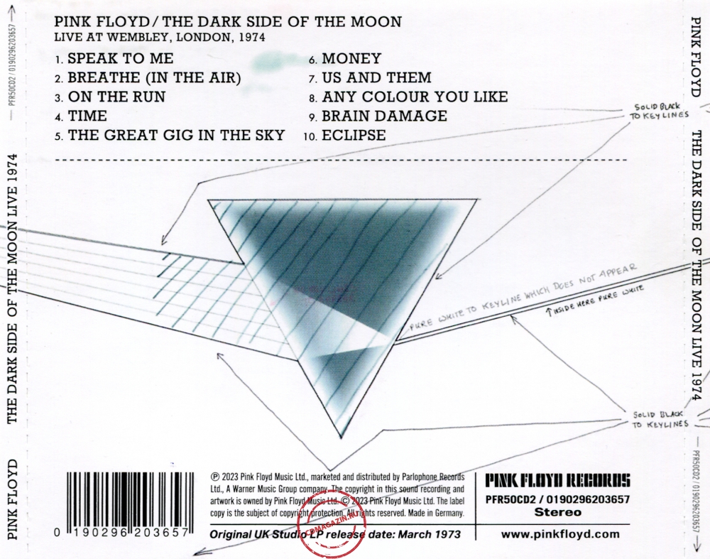 Audio CD: Pink Floyd (1974) The Dark Side Of The Moon Live At Wembley Audio CD: Pink Floyd (1974) The Dark Side Of The Moon Live At Wembley