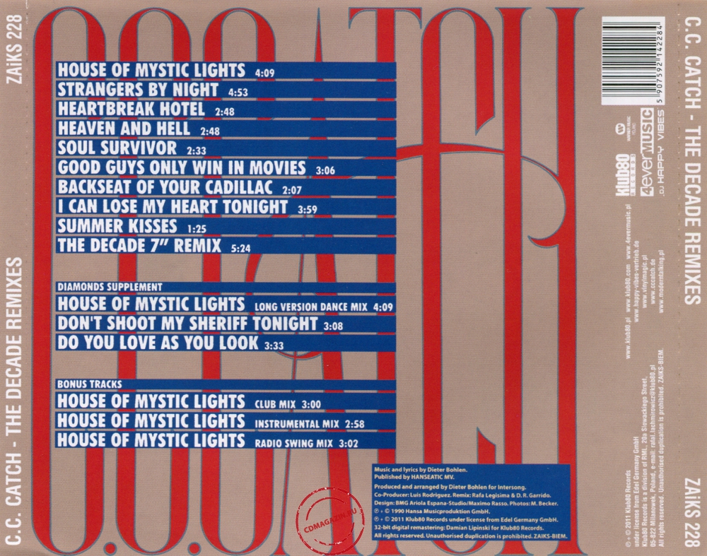 Audio CD: C.C. Catch (1990) The Decade Remixes Audio CD: C.C. Catch (1990) The Decade Remixes