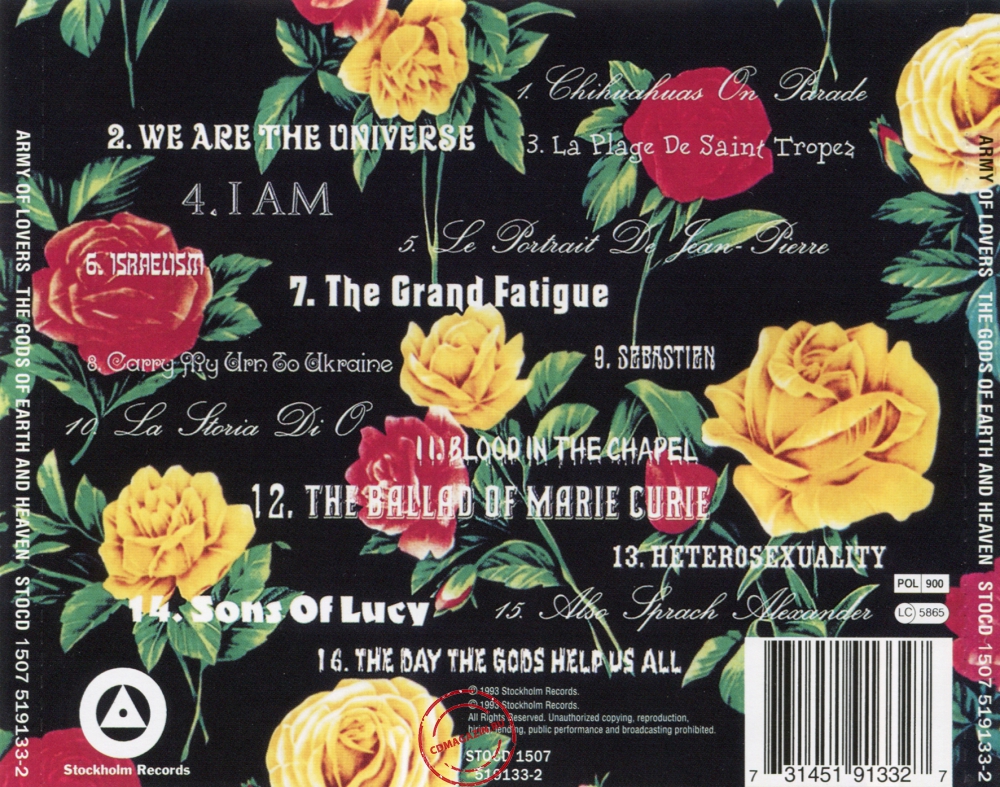 Audio CD: Army Of Lovers (1993) The Gods Of Earth And Heaven