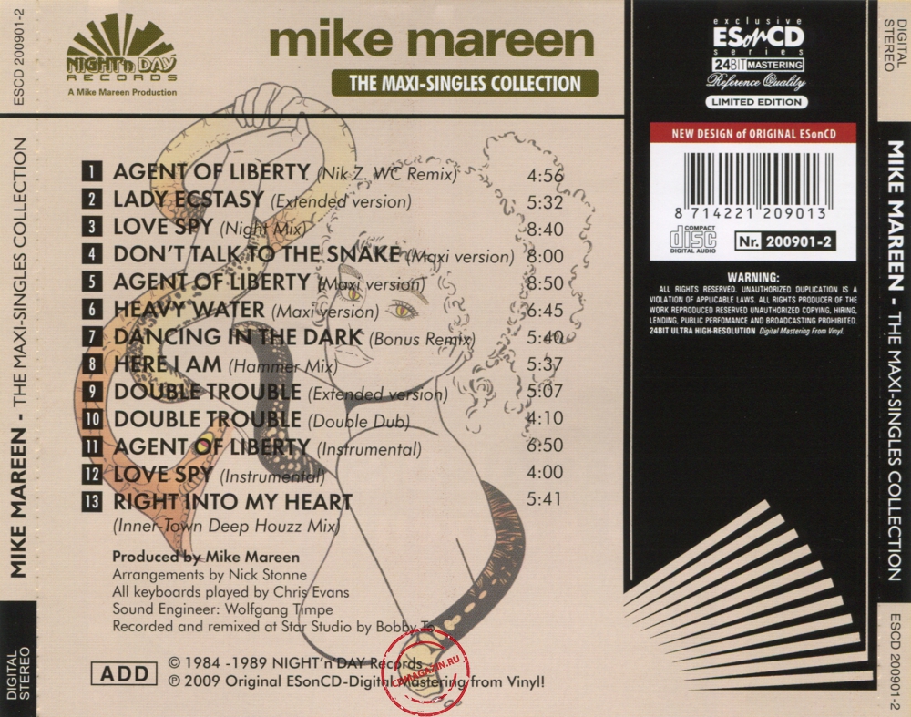 Audio CD: Mike Mareen (2009) The Maxi-Singles Collection Audio CD: Mike Mareen (2009) The Maxi-Singles Collection
