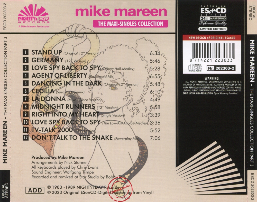 Audio CD: Mike Mareen (2023) The Maxi-Singles Collection Part 3 Audio CD: Mike Mareen (2023) The Maxi-Singles Collection Part 3