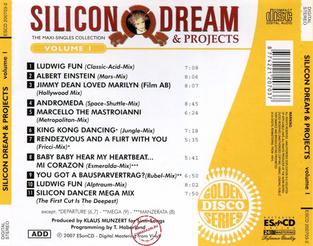 Audio CD: Silicon Dream (2007) The Maxi-Singles Collection Volume 1