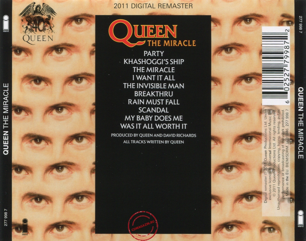Audio CD: Queen (1989) The Miracle Audio CD: Queen (1989) The Miracle