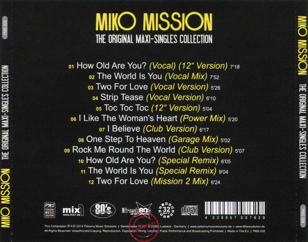 Audio CD: Miko Mission (2014) The Original Maxi-Singles Collection Audio CD: Miko Mission (2014) The Original Maxi-Singles Collection