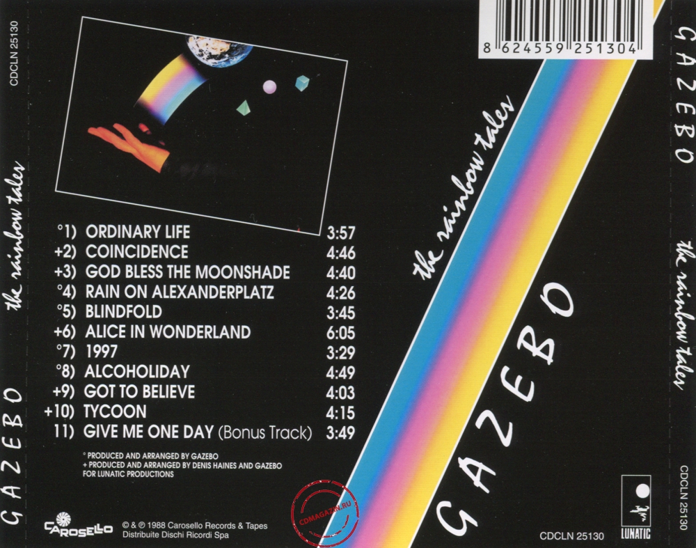 Audio CD: Gazebo (1988) The Rainbow Tales Audio CD: Gazebo (1988) The Rainbow Tales