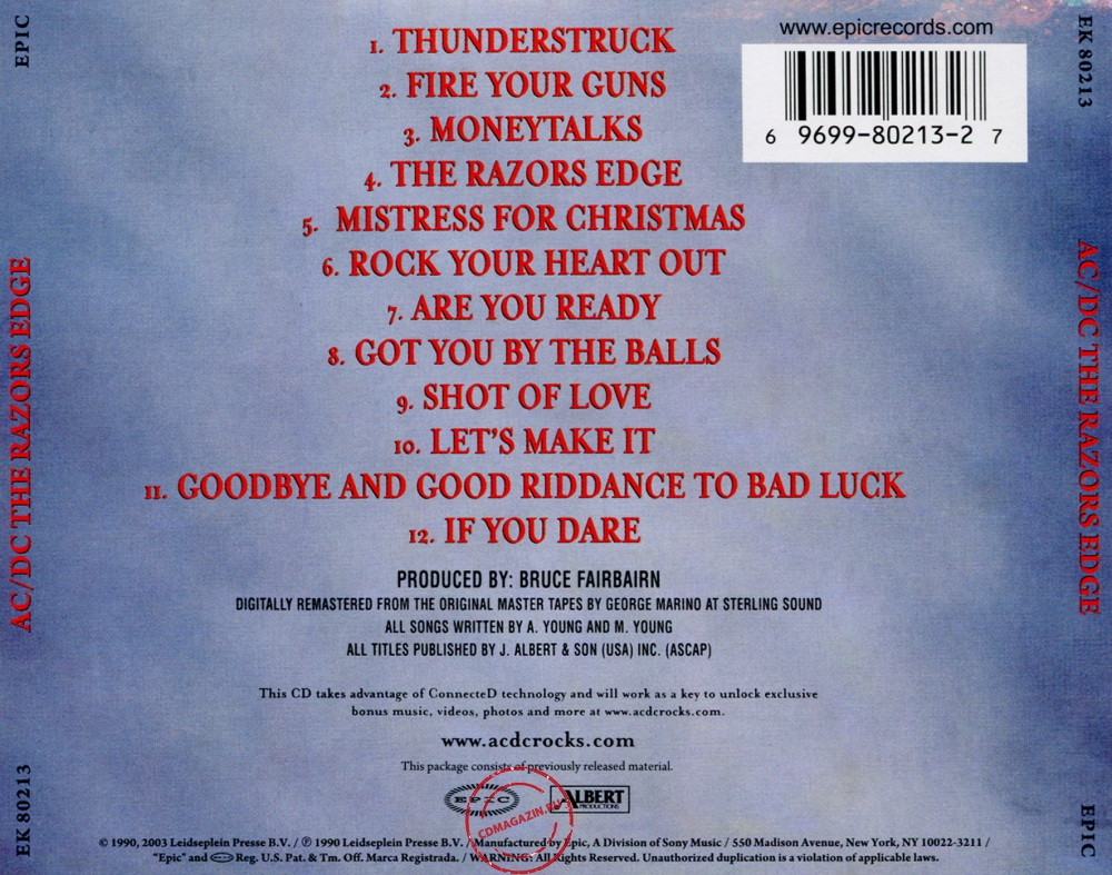 Audio CD: AC/DC (1990) The Razors Edge