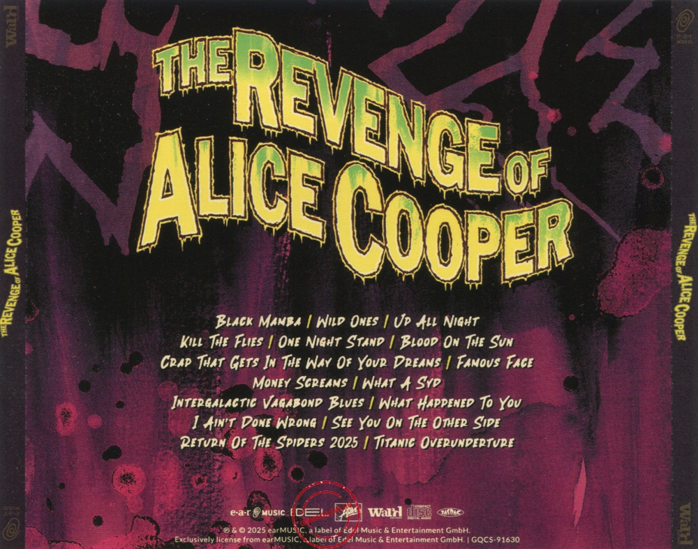 Audio CD: Alice Cooper (2025) The Revenge Of Alice Cooper Audio CD: Alice Cooper (2025) The Revenge Of Alice Cooper