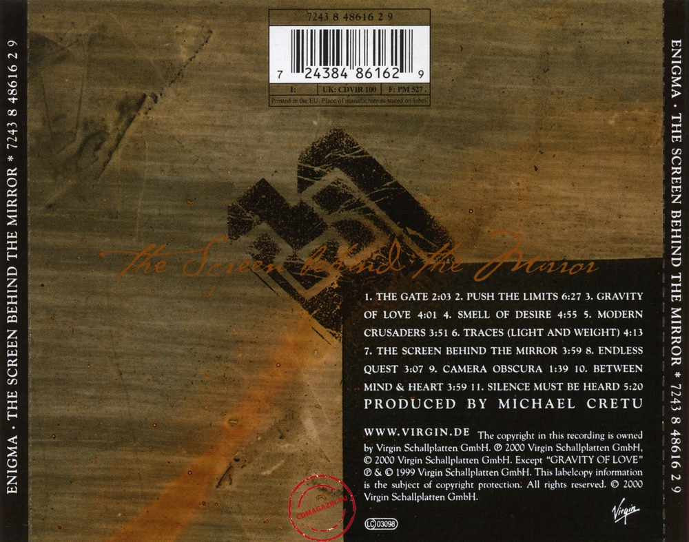Audio CD: Enigma (1999) The Screen Behind The Mirror Audio CD: Enigma (1999) The Screen Behind The Mirror